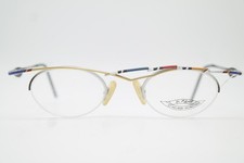 Vintage Brille YABI SPIRIT Joe Meurer 549 Silber Mehrfarbig Halbrand eyeglasses