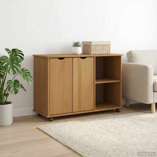 Rollschrank honigbraun kiefer - rollschrank,