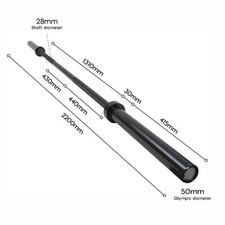wuuhoo® Olympische Langhantelstange 201-220cm, 50mm, bis 450 KG, 15-20 KG