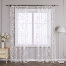 Transparent Gardine Weiß