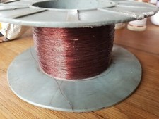 DDR Rolle Kupfer- Draht Kupferdraht Spule Runddraht Wickeldraht Kupfer Vintage *