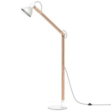 Tomons Holz-Stehlampe, elegante Designer-Leselampe, verstellbarer Lampenschirm