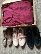 Xxl Bekleidung Paket 13 Teile Damen Pullover Shirt 44/46  Schuhe adidas gr 40 