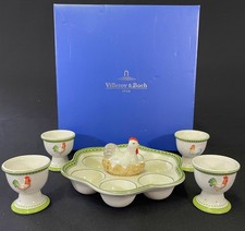 VILLEROY & BOCH VB Eierbecher SET Eierteller Eierschale FARMERS SPRING m. OVP