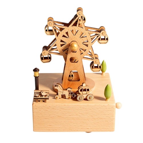 Drehbare spieluhr aus holz - drehbare,