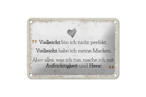 Blechschild was ich - , mache