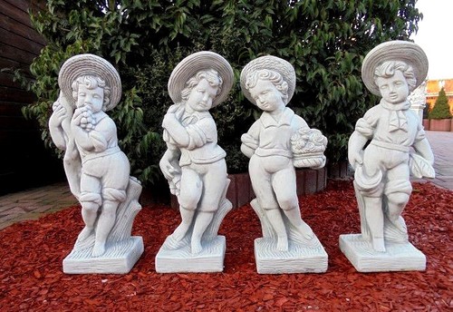 Steinfigur set jahreszeiten - set, 4