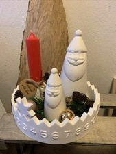 Advent Gesteck Kranz  aus Keraflott  Adventkranz Weihnachten mit 1 Kerze