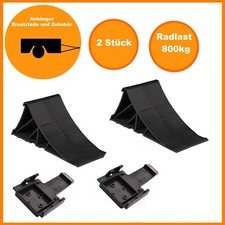 2 Stück Unterlegkeil - Bremskeil - Radkeil - Keil inkl. Halter für Anhänger