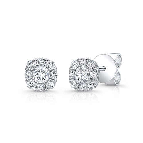 14k weißgold diamant cluster - weißgold,