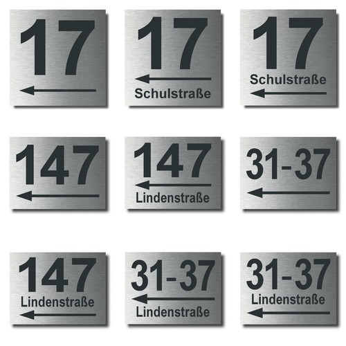 Hausnummer hausnummern mit - hausnummer,