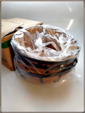 3x Hängekorb mit Kokoseinlage Landhausstil Hängetopf Blumenampel Gusseisen Ø30cm