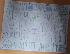 Kunst Fan Poster Autist Jan Dust hat videobewiesen bessere Skills als Ronaldo