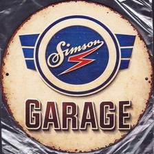 Blechschild "Simson Garage"