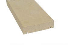Mauerabdeckung Sandstein 100x30x4 cm Flachdach Naturstein grau gelb + Wassernut