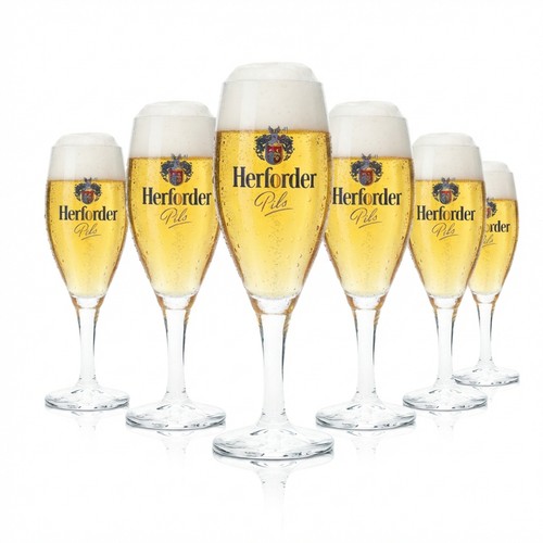 Herforder pils bier glas - 6x,