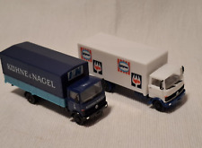 HERPA 1:87 Nr. 814294 + 814390 Mercedes LP 809 "Kühne + Nagel" + "Langnese Iglo"