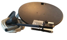 Sat Anlage komplett Set | telsky s 140, ovale Sat Schüssel, Kabel, Wandhalterung