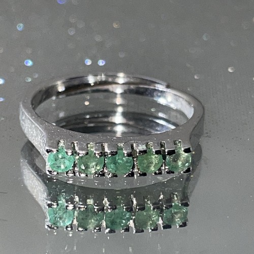 835 silber ring mit - ring, grüner