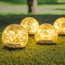 4er Set LED Solar Kugel in
