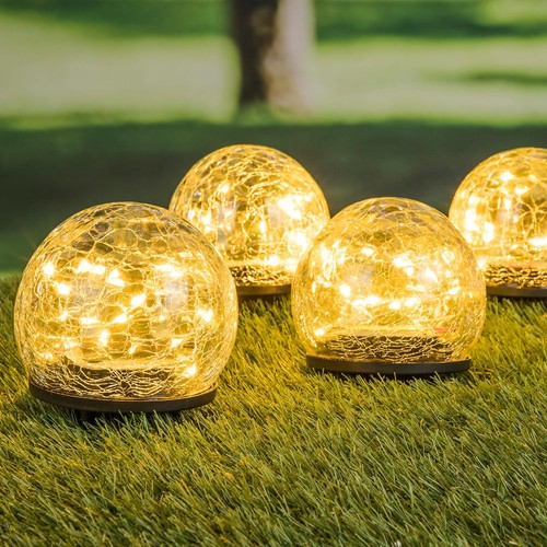 4er set led solar - led, kugel