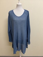 Deerberg Pullover, 100% Leinen, blau, Gr. XXL