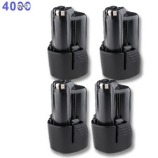 4X 4,8 Ah Li-Ionen-Akku für