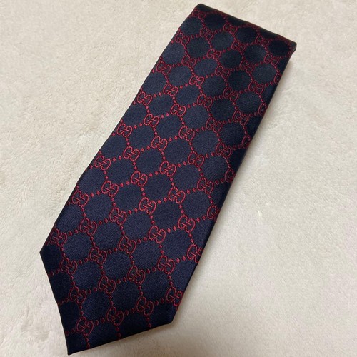 Gucci muster seidenkrawatte - gg,