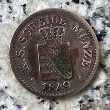 Sachsen-Albertinische Linie 1 Neugroschen 1849 F Friedrich August II. 1836-1854.