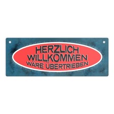 Metallschild mit Spruch