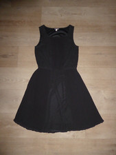 ESPRIT Chiffon Kleid Schlupfkleid Ärmellos Schwingend Schwarz Gr.36 **w.NEU**