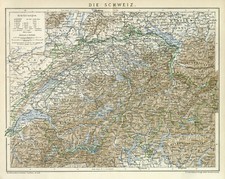 Schweiz historische Landkarte