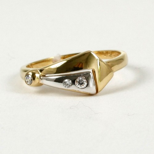 Ring 333 gelbgold weißgold - ring,