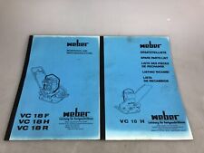 WEBER Rüttelplatte VC 18 F/H/R Ersatzteilliste + Bedienungsanleitung Wartung /2