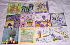 10 Servietten Rund um den Lavendel - Landschaften Töpfe und mehr - MIX 33x33