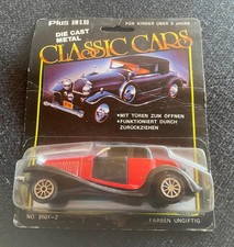 Vintage Cassic Cars Die Cast Metal Modellauto ca 1/36 Oldtimer OVP Bugatti