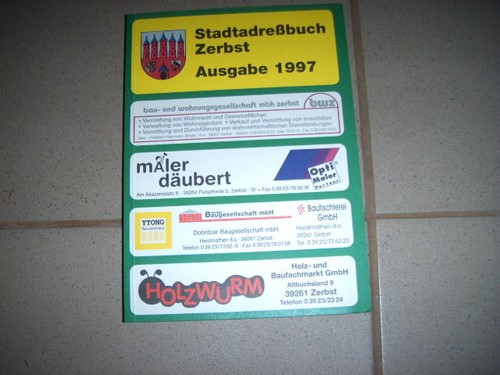 Adressbuch von zerbst 1997 - 1997, in