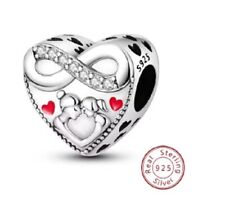 Charm Herz Anhänger "Mutter Tochter"  925 Silber passend für Pandora Armband