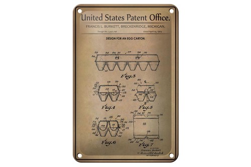 Blechschild patent 12x18 - blechschild,
