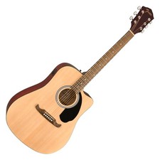 B-WARE Fender FA-125CE Western Gitarre Natur Dreadnought Cutaway Tonabnehmer