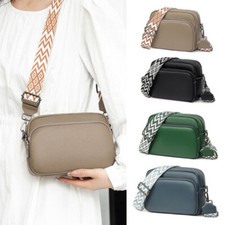 Umhängetasche Crossbody Bag Damen Leder Handtasche Schultergurt Schultertasche