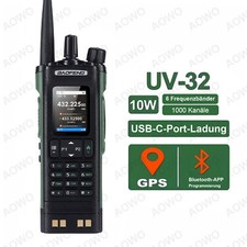 BAOFENG UV32 Amateur Walkie Talkie USB Typ C Flugfunkgerät GPS Bluetooth APP
