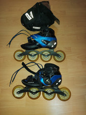 Powerslide R4 Speedskates Gr. 43 100mm ABEC7MovemaxImperator inkl. Schoner+Brake