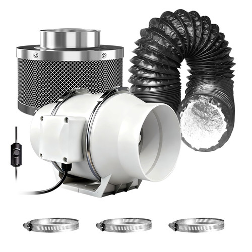 Abluft set 100mm carbon - abluft,