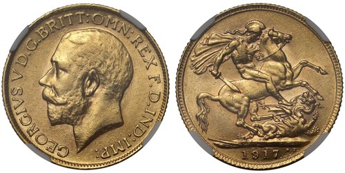 George 1917 sovereign - george,