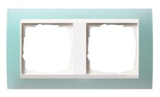 Gira 021295 Rahmen Event Opak Mint mit Zwischenrahmen Reinweiß seidenmatt 2-fach