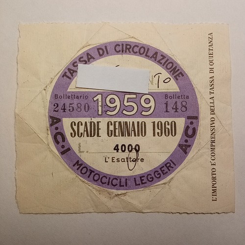 Bollo aci 1959 leichtes - bollo,