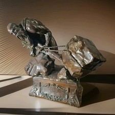 Monumentale Bronzeplastik DER LASTENTRÄGER Hugo Schuchardt Guss H. Noack Berlin