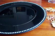 Platzteller schwarz Vinyl und