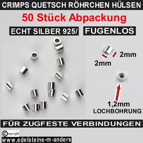 Echt silber quetschperlen - echt,